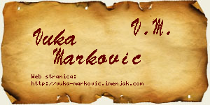 Vuka Marković vizit kartica